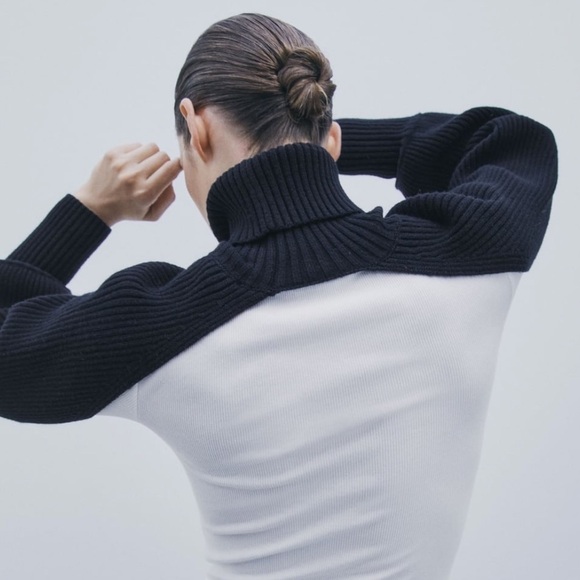 ZARA BNWT Knit Arm Warmer Sweater - Picture 6 of 8